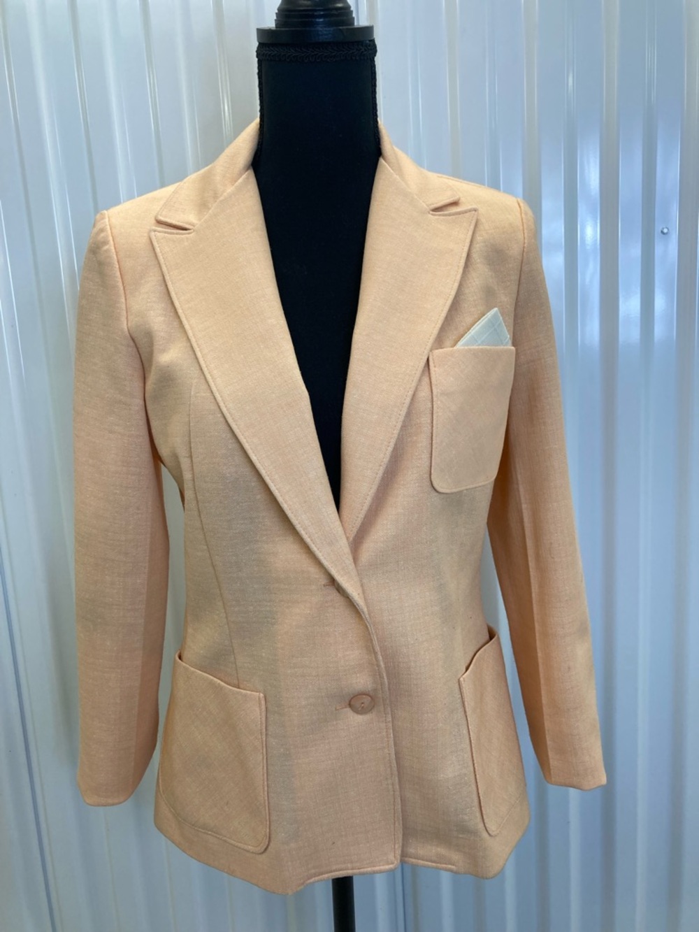 Vintage Peach colored double Buttoned Tailored Blazer by Koret of California.